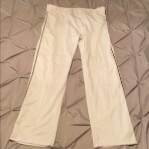 Xxl vintage baseball pants white with black stripe